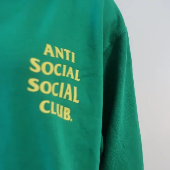 NWT Authentic Mens Anti Social Social Club Green Graphic Pullover Hoodie S - Picture 5 of 9